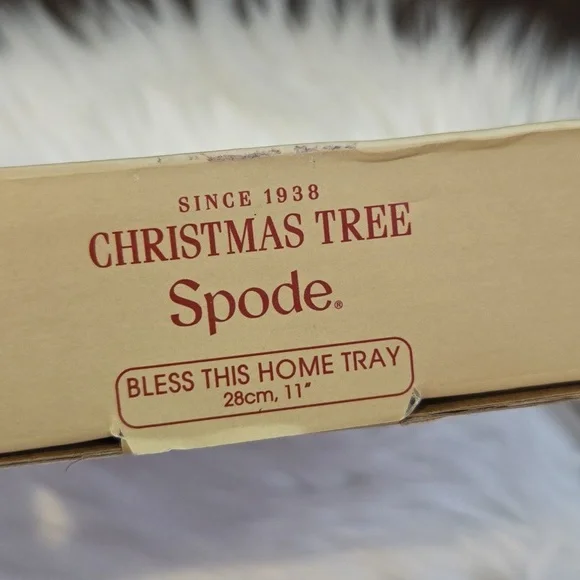 Spode Christmas Tree Bless This Home Tray - NWT - Picture 10 of 13